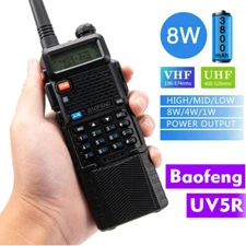 UV-5R 8W Walkie Talkie High Power Two Way Radio 136-174 / 400-520MHz Dual Band