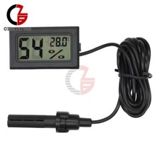 10PCS LCD Digital Temperature Humidity Meter Thermometer Hygrometer 1.5M Probe