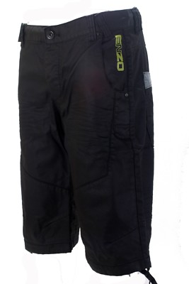 NEU HERREN ENZO EZS56 LANGE 3/4 SHORTS SCHWARZ JEANSSTIL 28 BIS 34 ZOLL TAILLE  