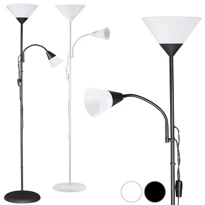 MONZANA Stehleuchte Stehlampe Deckenstrahler Deckenfluter Standleuchte Leselampe Lesearm