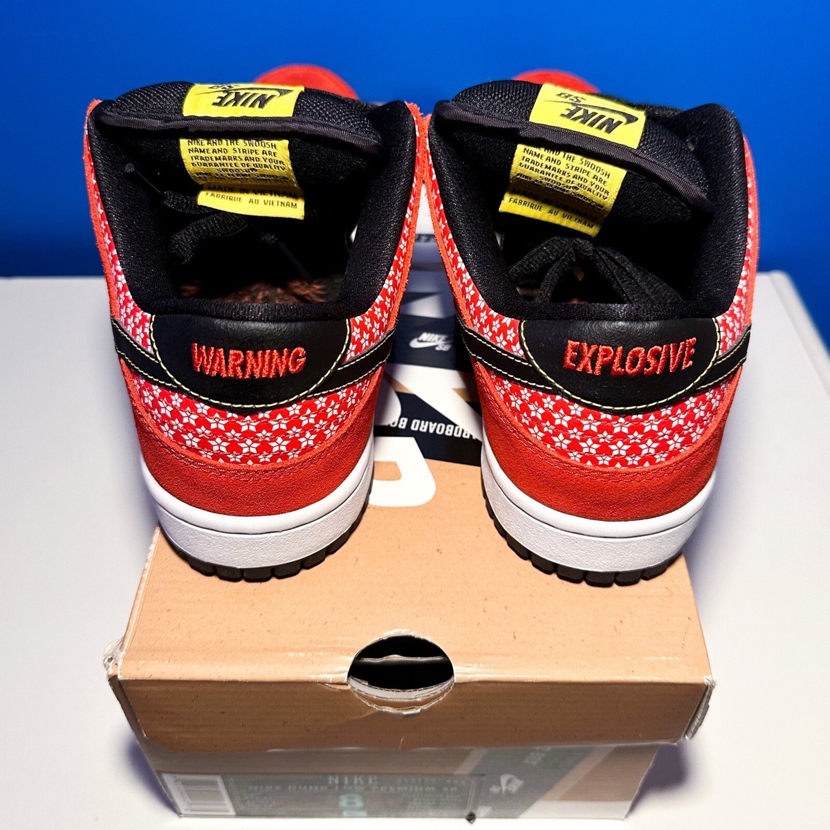 Nike Dunk Low Premium SB Red Firecracker 2013 313170-602 Size 8