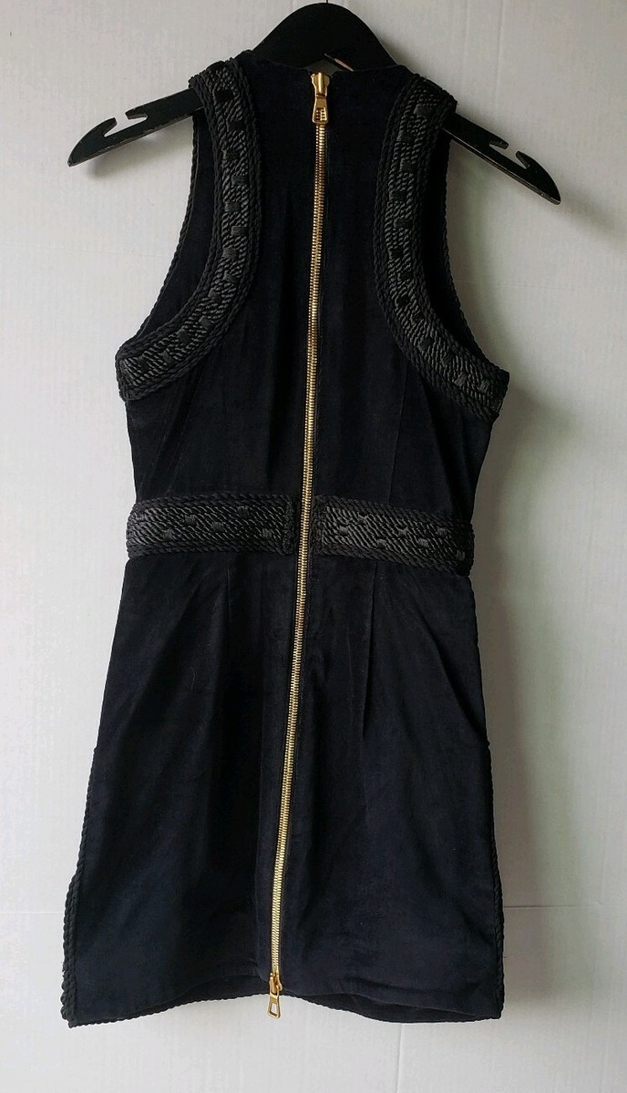 BALMAIN FOR H&M WOMEN'S VELVET ROPE DRESS BLACK 4