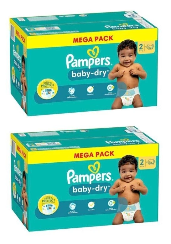 Mini-couches Pampers Baby-Dry taille 2