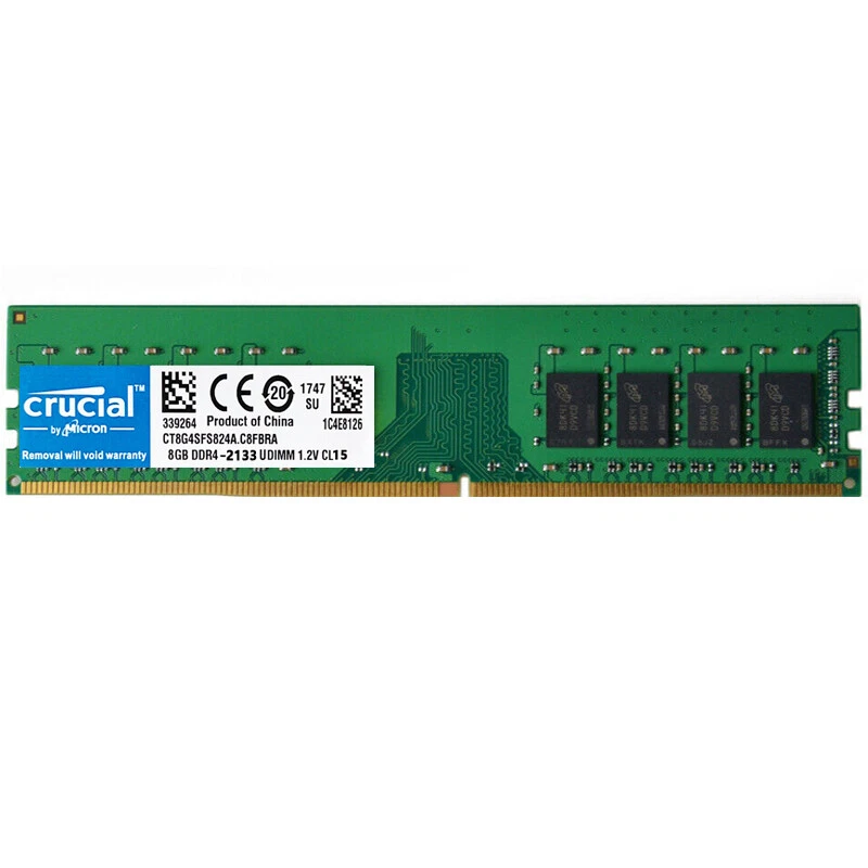 Crucial DDR4 16GB 2X8GB 2133Mhz PC4-17000 288pins Desktop Memory Dimm Ram - Image 2 of 4