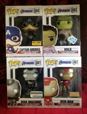 Funko Pop! Marvel - IRON MAN,CAPTAIN AMERICA,WAR MACHINE, HULK