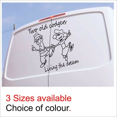 Two old codgers living the dream caravan motorhome Sticker Decal ...