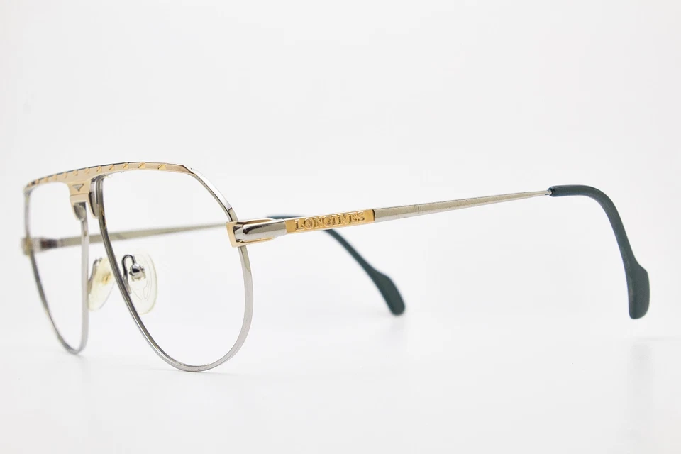 Gafas de aviador doradas vintage de los años 80 LONGINES METZLER 0151 marco de titanio puro Foto 2 de 4