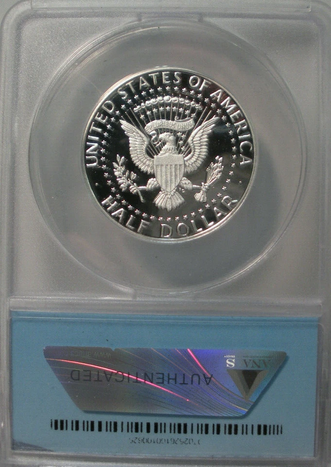 2019 S KENNEDY SILVER HALF DOLLAR ANACS PR70 DCAM FIRST DAY ISSUE #0461 - Image 2 of 4