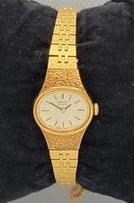 Ladies Seiko Dress Cocktail Oval Gold Tone Analog Watch 4N00-5291 L7