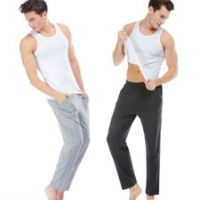 Men Lounge Trousers Pajama Pants Sweatpants Sport Jogger Slacks Tracksuit Solid
