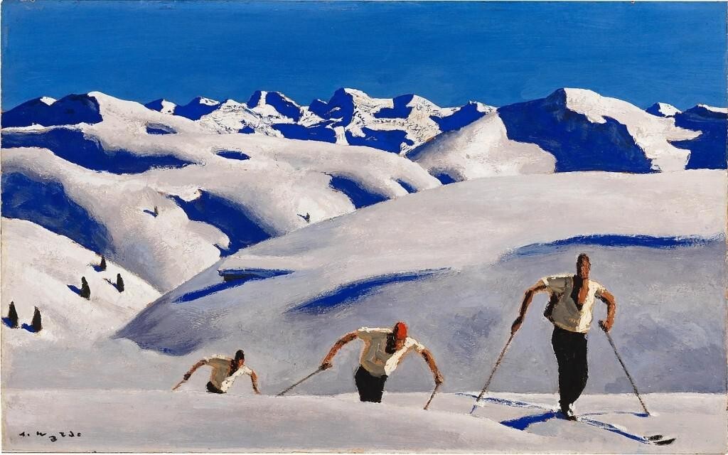 Hikers : Alfons Walde : 1929 : Archival Art Print to Frame Hikers : Alfons Walde : 1929 : Archival Art Print to Frame