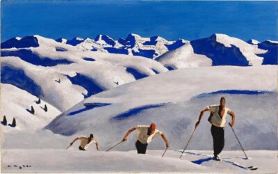 Hikers Alfons Walde Art Print 1929 Austrian Alpine Scene Modernist Mountain