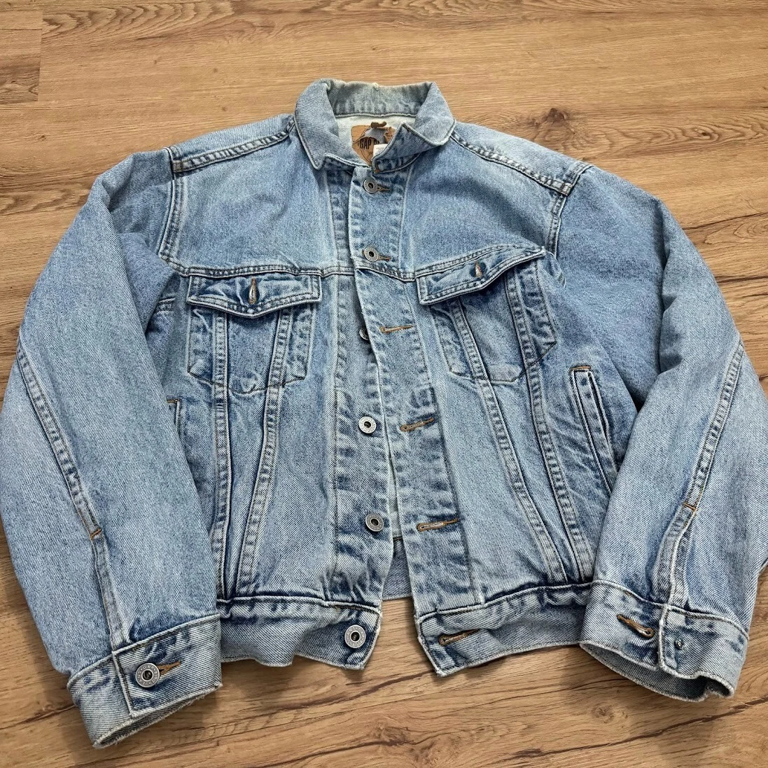 Vintage Y2K GAP Blue Jeans Raw Denim Jacket Special World Standard M Oversized