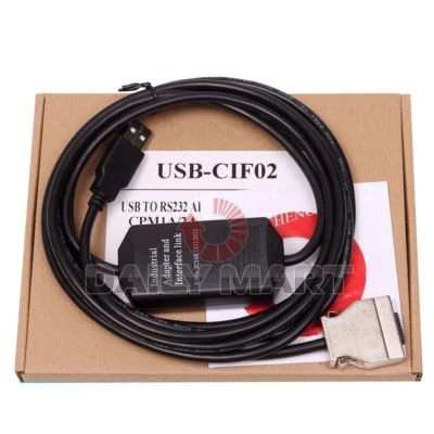 OMRON NEW CQM1-CIF02 USB-CIF02 PLC COMMUNICATION 3.3M CABLE, FREE SHIP