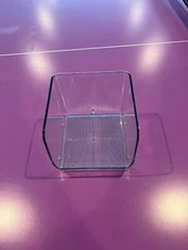 One Piece Clear Plastic Stackable Storage Bins Height 5 / Length 6 / Wide 6