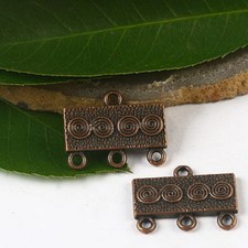 14pcs copper-tone 3 in 1 bar charms H2244