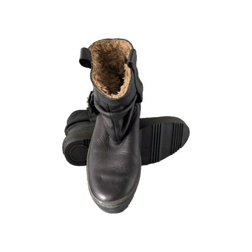 Neu Ca' Shott Copenhagen Biker Style Fell gefütterte Stiefel UK 7 EUR 41 schwarz Leder - Bild 4 von 6