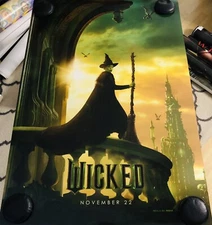 WICKED Original Double Sided DS 27x40 Movie Poster Cynthia Erivo ELPHABA Version