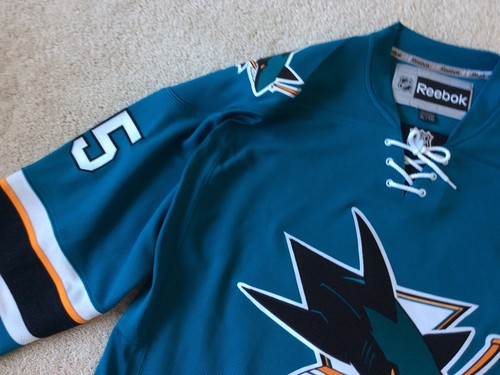 Autographed Authentic San Jose Sharks Dany Heatley NHL Hockey Teal Jersey SizeXL - Picture 5 of 11
