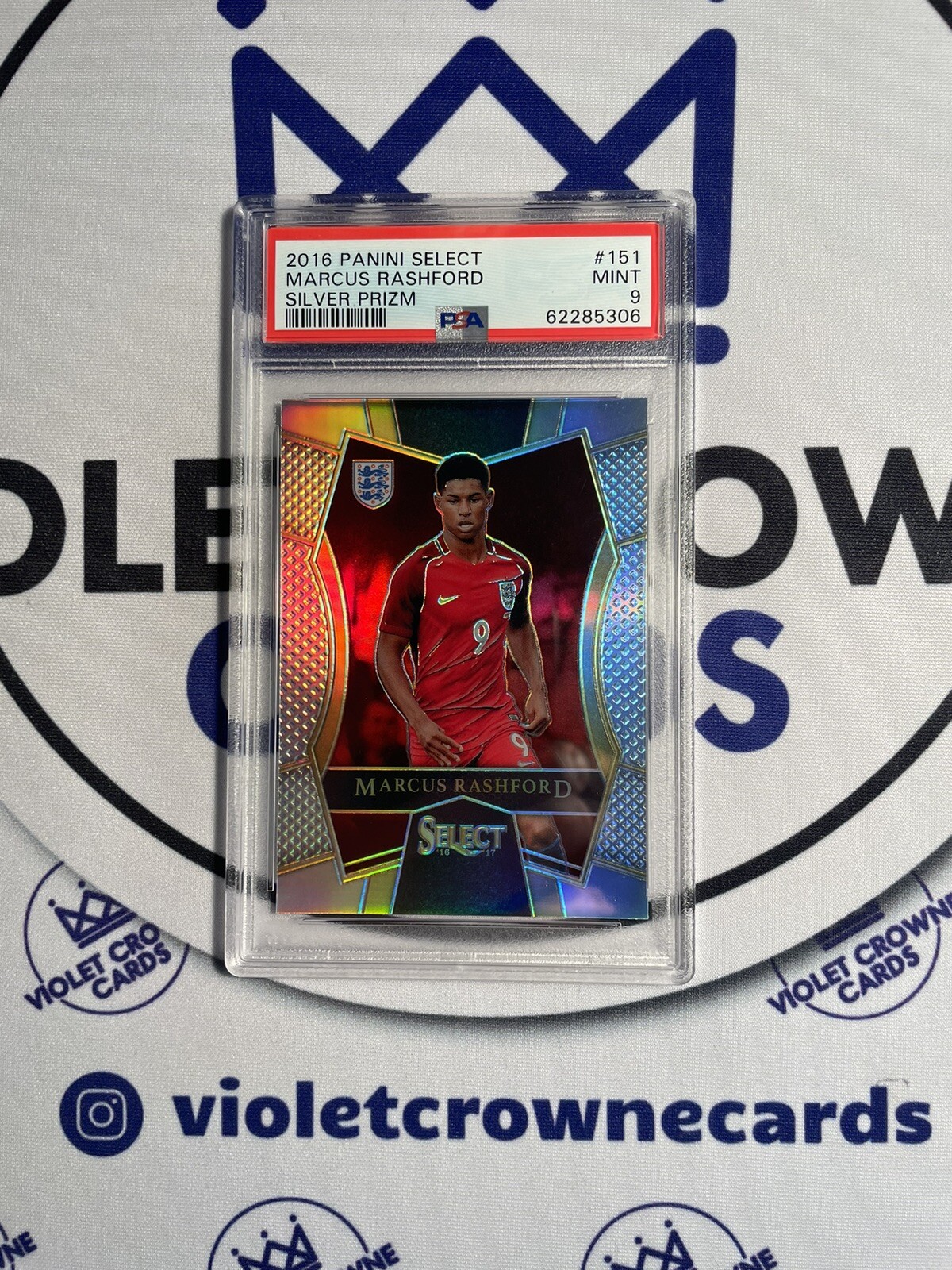 Marcus Rashford 2016-17 Select Mezzanine Silver Prizm PSA 9 #151 Rookie