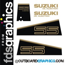 Suzuki DT55 outboard engine decals/sticker kit (early 1990's)