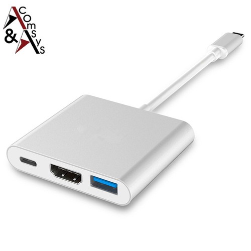 Hub 3in1 Typ C USB C auf USB 3.0 USB C HDMI 4K 1080P UHD Adapter PD Mac Samsung - Bild 6 von 8