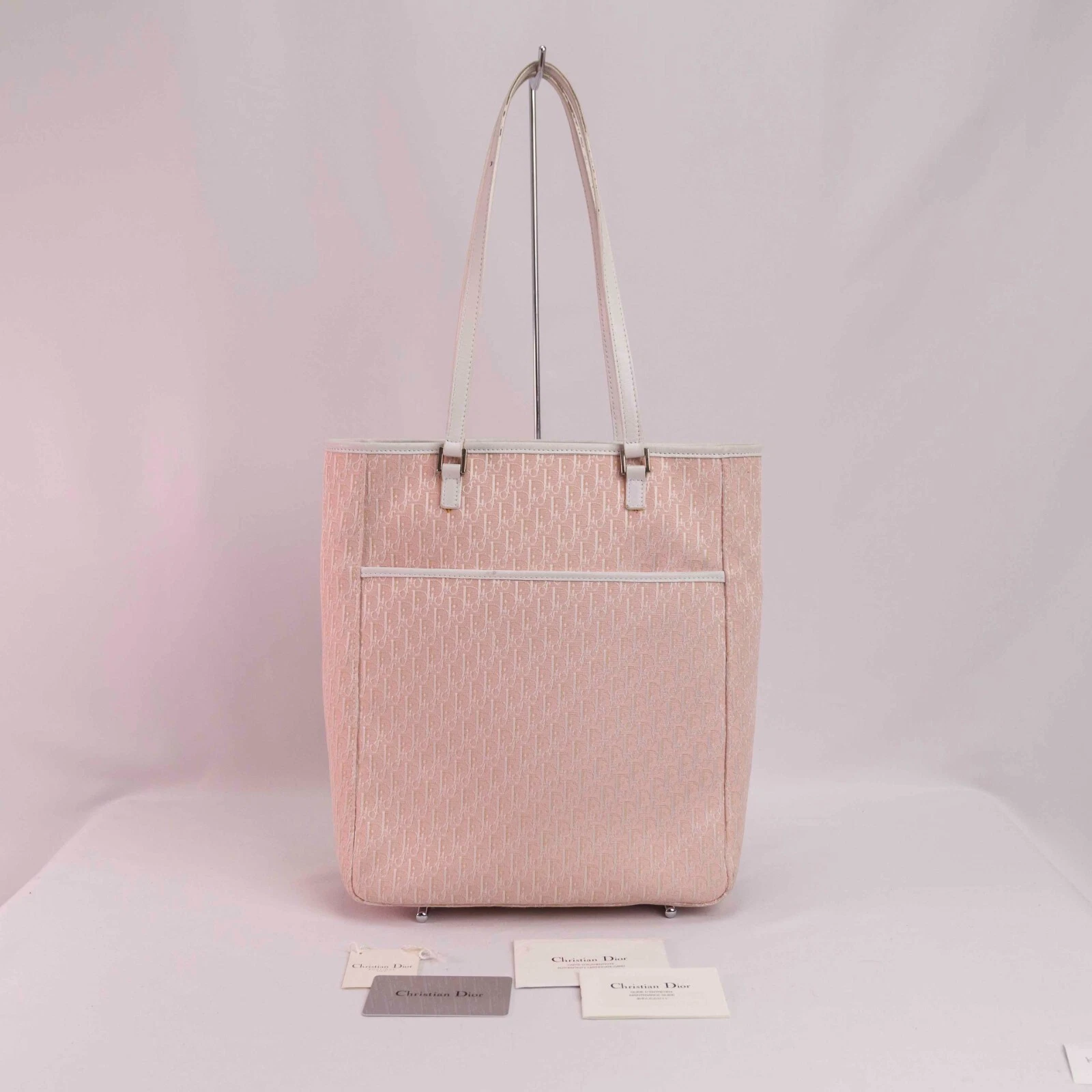 Sac fourre tout Christian Dior authentique   Monogramme rose
