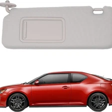 Gray Left Driver Side Sun Visor Compatible with 2005-2010 TC Replaces# Left