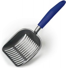 Cat Litter Scoop, Kitty Metal Scooper, Large, Coated Aluminum-Blue Handle