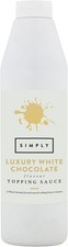Simply Luxury White Chocolate Topping Sauce, Ready to Use Dessert Sauce for Ice