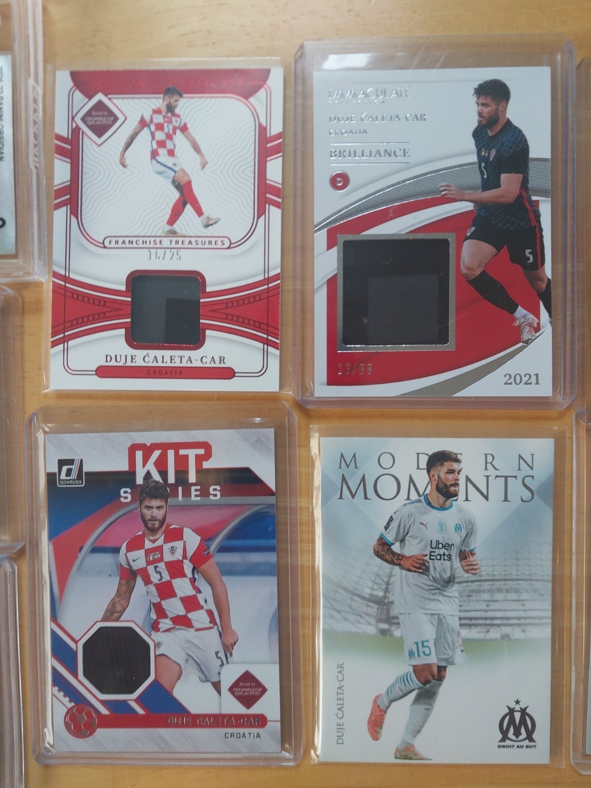 Duje Caleta Car Croatia CARD LOT Obsidian National Treasures 10/10 Auto Futera view 3