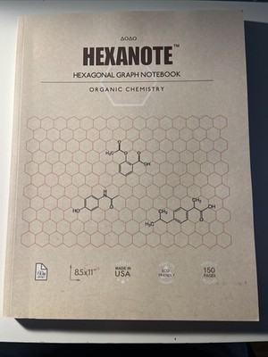 HEXANOTE Hexagonal Graph Notebook: Organic Chemistry: 150 Pages 8. 5 x 11