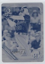 2019 Bowman Chrome Prospects Printing Plate Cyan 1/1 Brendan Rodgers 1l8s