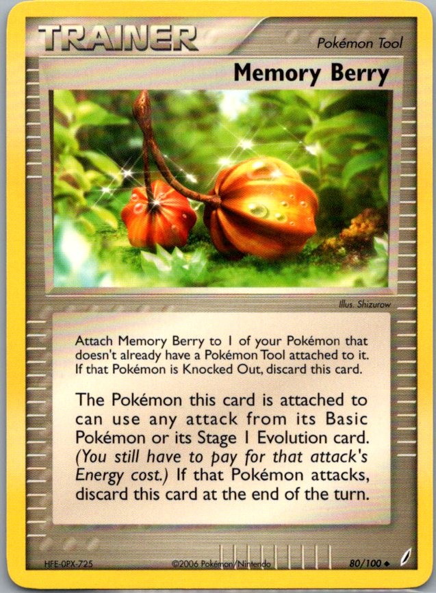 Memory Berry 80/100 Uncommon Crystal Guardians NM