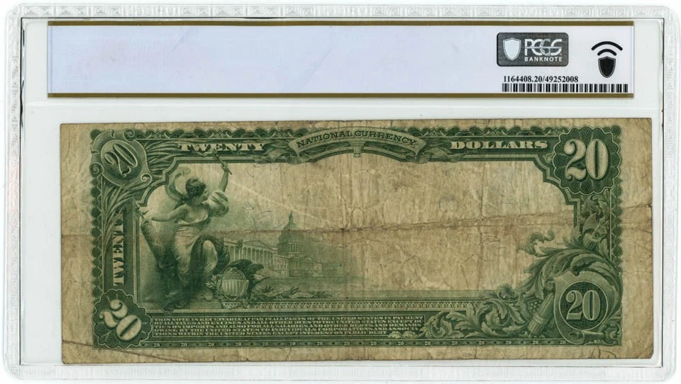 FR 650 $20 1902 Newburgh, NY National Bank Of Newburgh Charter 468 VF20 PCGS  - Image 2 of 3