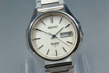 Vintage 1974 SEIKO V.F.A 3823-7040 38mm Silver Quartz Men's Watch From JAPAN