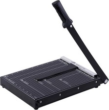 ISDIR 12-Inch Guillotine Paper Cutter, 12 Sheet Capacity, Blade Lock 12  black