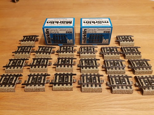 20x Märklin H0 5109 M Ausgleichsstück, SEHR GUT + OVP | Zustand: Neu
