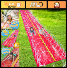 18ft Slip Splash Slide - Backyard Water Slide for Kids  Adults, Summer Fun Toys