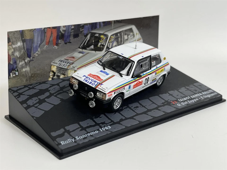 G Del Zoppa E Tognana Talbot Samba Rallye Sanremo 1983 1:43 Altaya TS2 B4 - Image 2 of 4