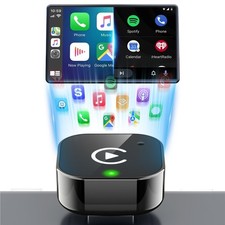 2026 Upgraded 2-in-1 Wireless CarPlay Adapter for iPhone  Android Black