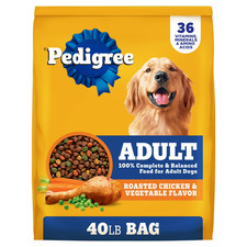 Pedigree Complete Nutrition Adult Roasted Chicken Dry Dog Food 40 lb Bag New 0.59 per pound