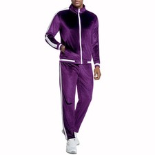 Men's 2 Piece Tracksuits Velour Sweatsuits Athletic Fit Velvet Outfit Jogging...