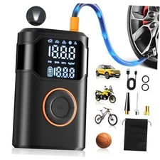 Tire Inflator Portable Air Compressor, 150PSI Cordless Portable Air Pump, Black