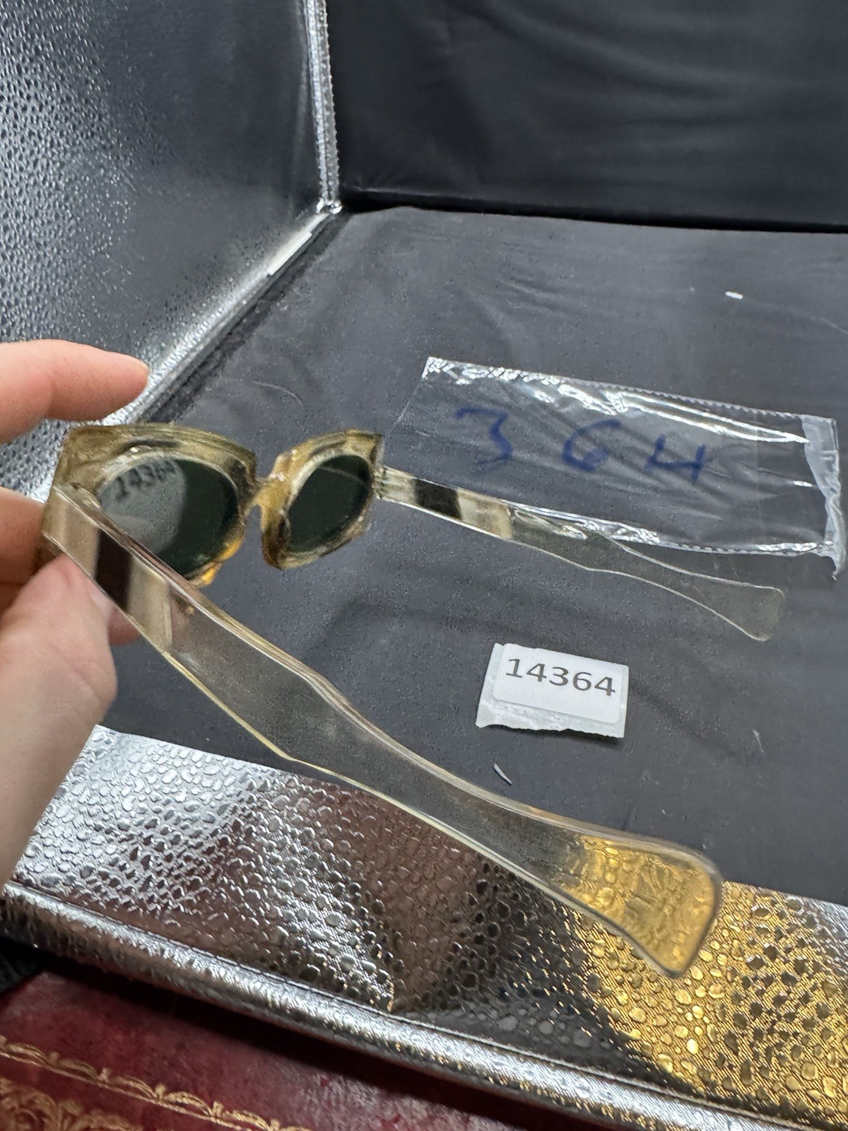 RECTANGULAR MIDCENTURY TORTOISE Gray  FRAME 1960'… - image 7