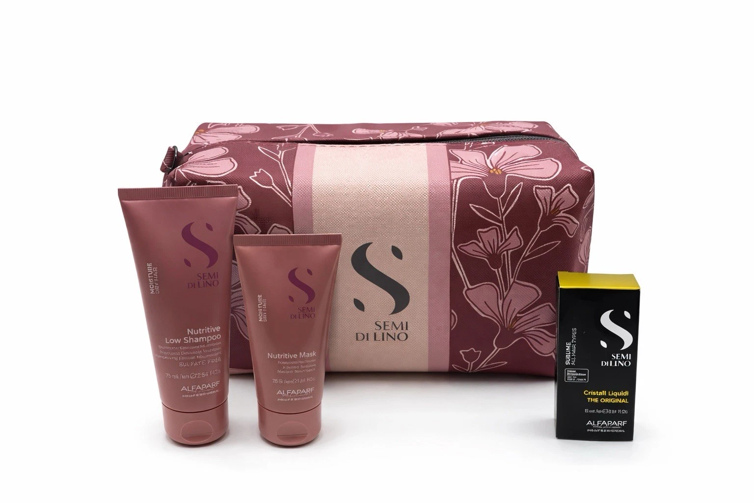 ALFAPARF Milano Semi Di Lino Moisture Kit (Shampoo/Hair Mask/Serum) -TRAVEL SIZE