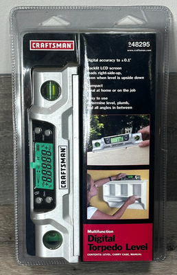 #ad #ad Craftsman 8quot; Digital Torpedo Level Magnetic w Case 948295 NEW SEALED $69.97