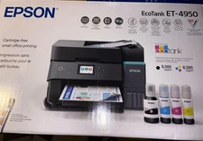 Epson EcoTank ET-4950 Wireless All-in-One Color Supertank Printer, Black NEW