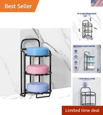 3-Tier Shower Soap Shampoo Holder Wall Mount Freestanding Bathroom Soap Dish ...