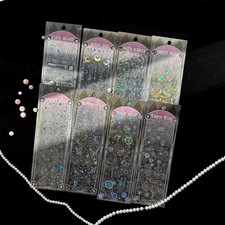 8Pack Holographic Glitter Sticker Material Set 3D Shape Frame Stickers for Sc...